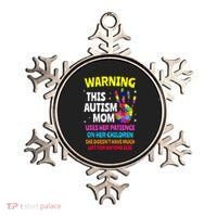 Warning This Autism Mom Patience Awareness Ornament thumb 0