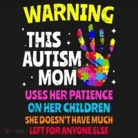 Warning This Autism Mom Patience Awareness Ornament thumb 1