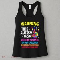 Warning This Autism Mom Patience Awareness Women's Tank Top thumb 3