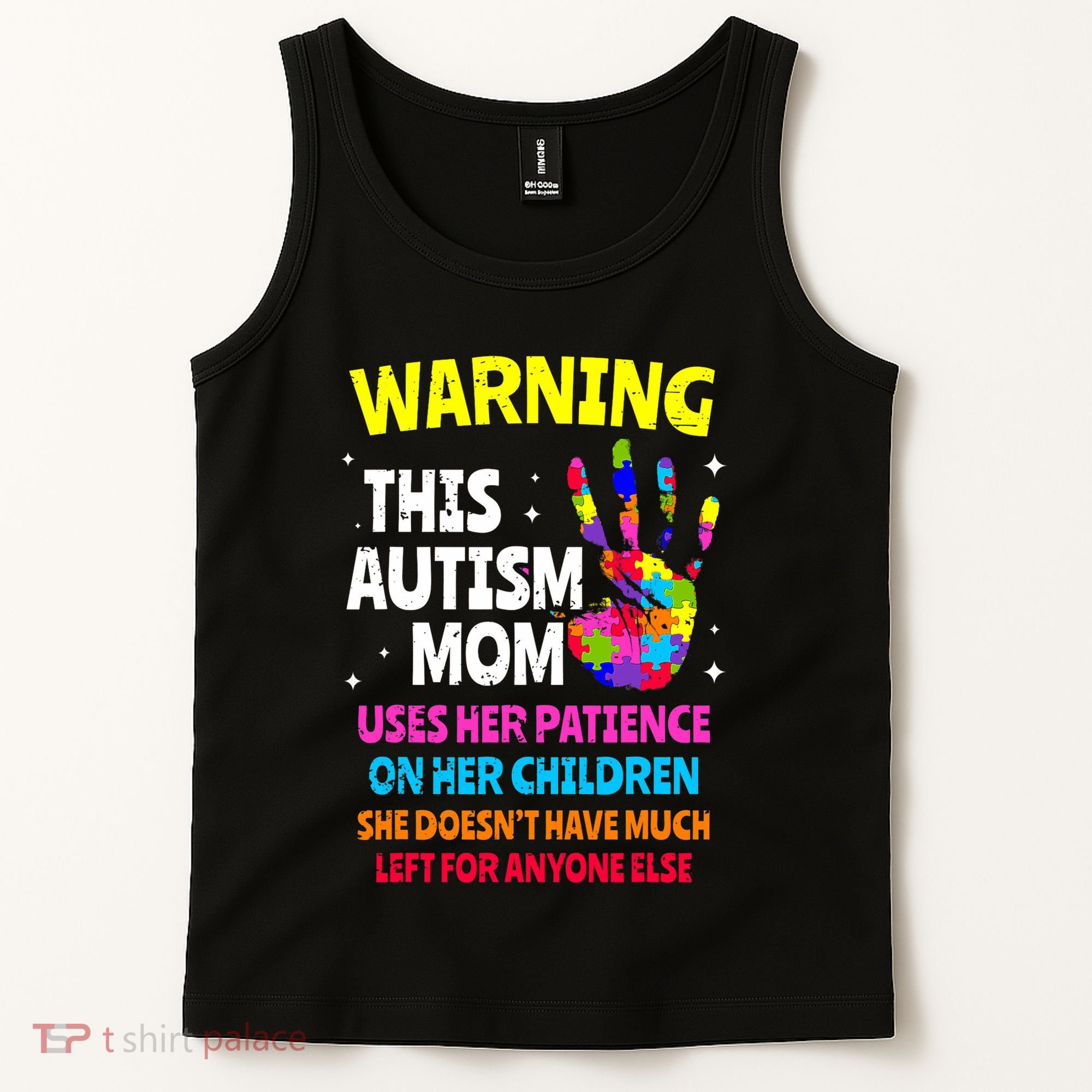 Warning This Autism Mom Patience Awareness Tank Top