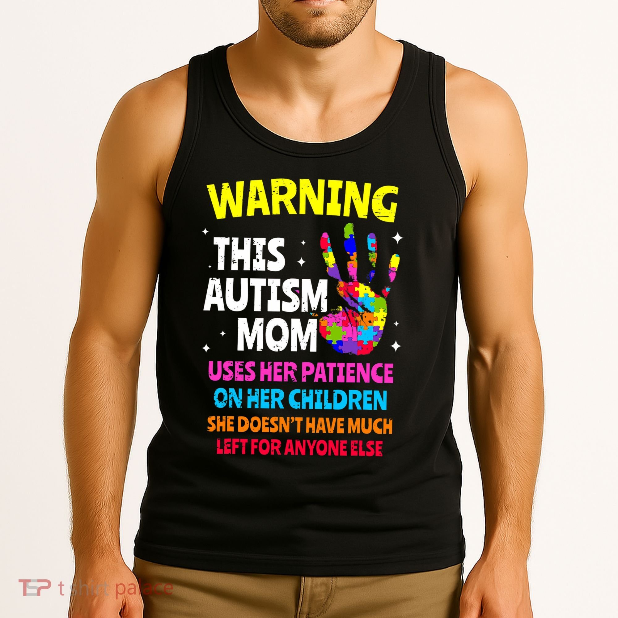 Warning This Autism Mom Patience Awareness Tank Top