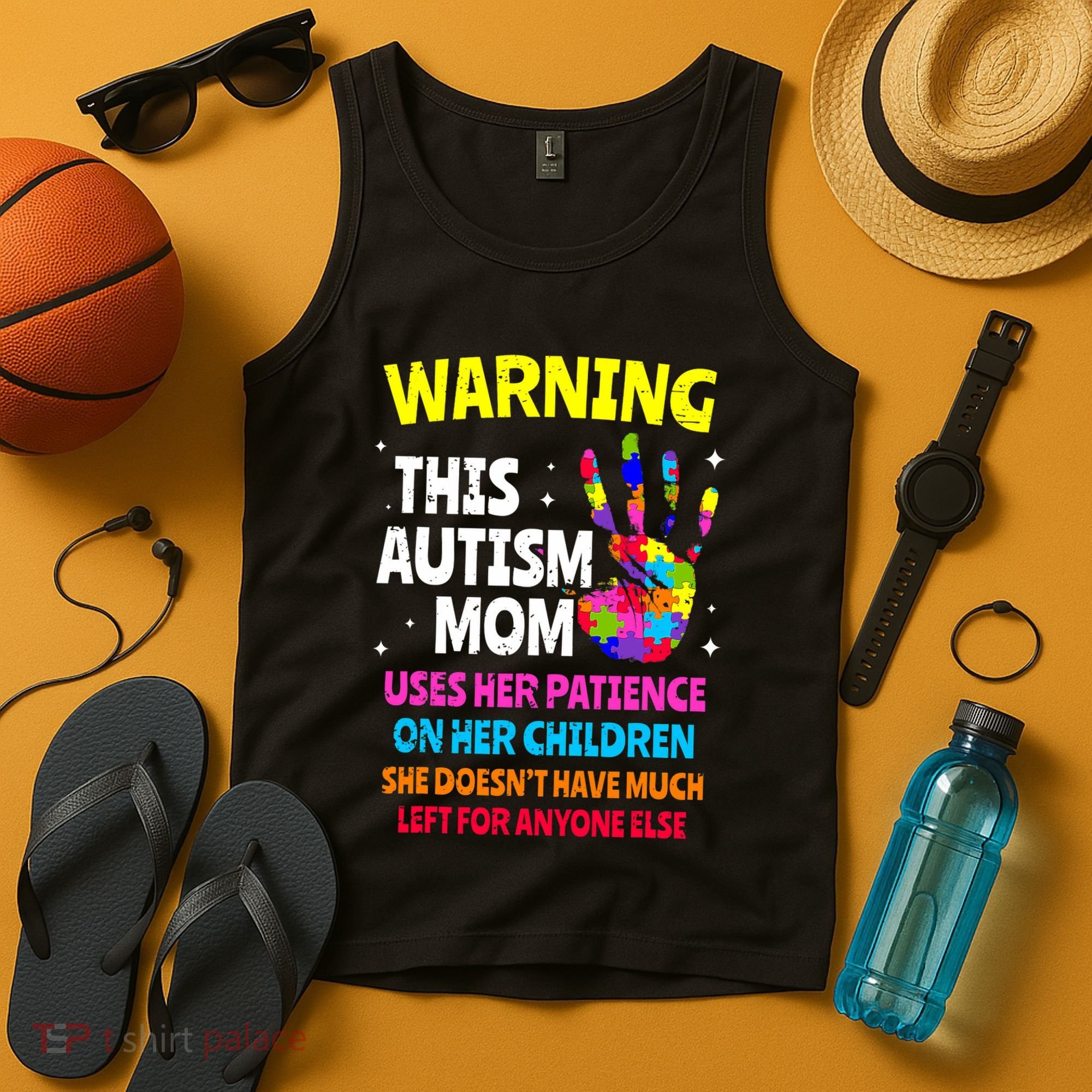 Warning This Autism Mom Patience Awareness Tank Top