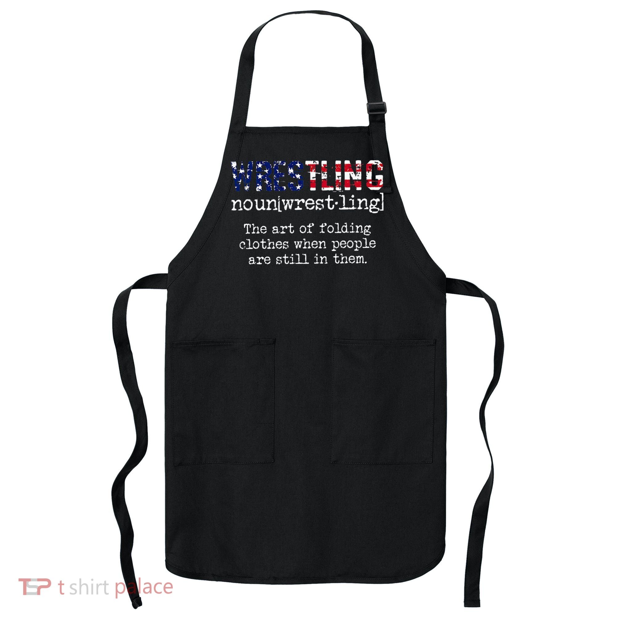 Wrestling The Art Of Folding Clothes With People Still Them Apron
