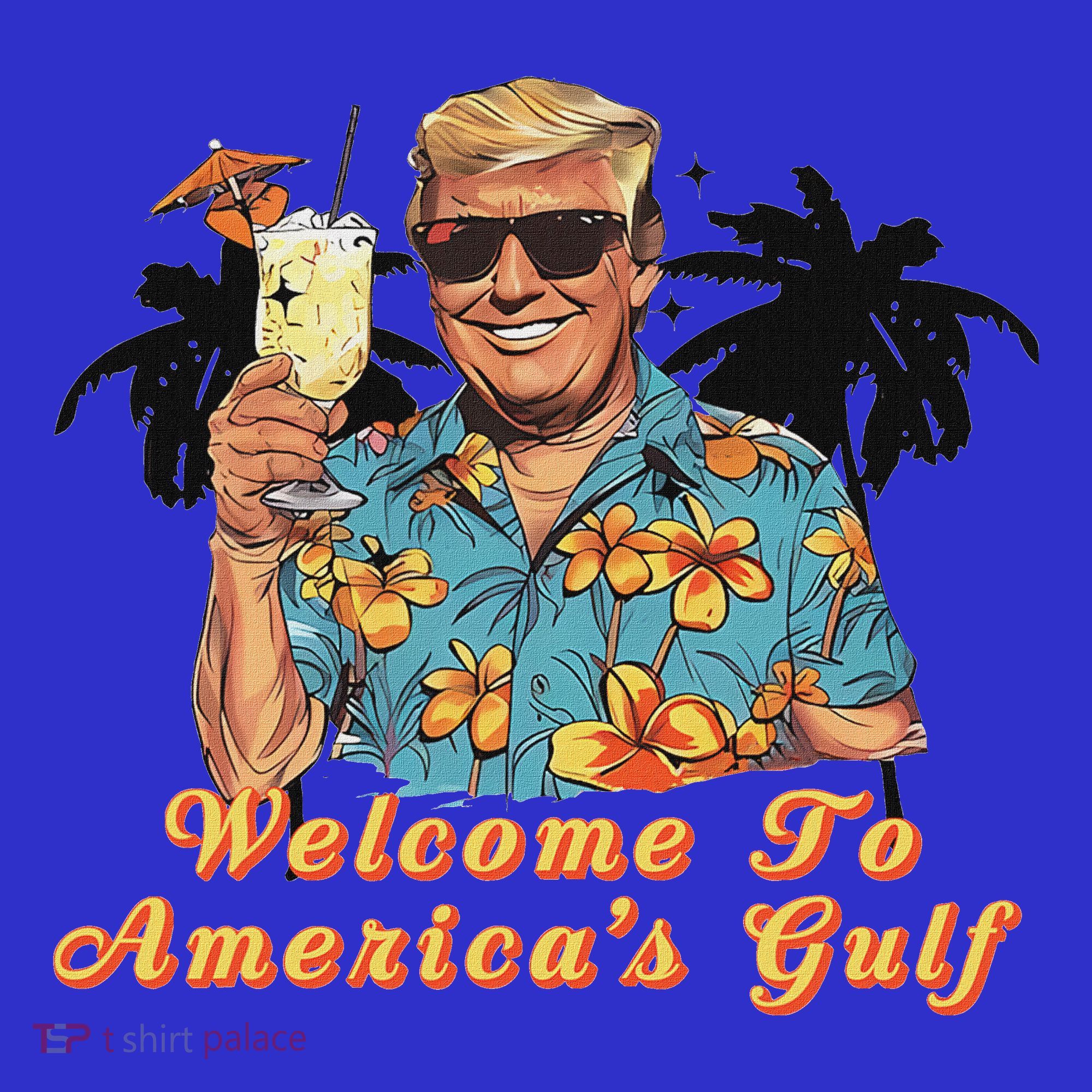 Welcome To AmericaS Gulf Funny Trump Beach Cruise Apron
