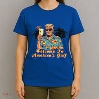Welcome To AmericaS Gulf Funny Trump Beach Cruise T-Shirt thumb 4