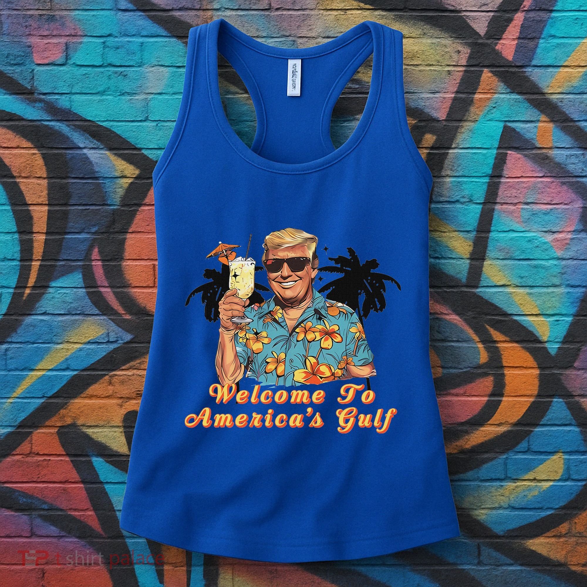 Welcome To AmericaS Gulf Funny Trump Beach Cruise Women's Tank Top