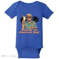 Welcome To AmericaS Gulf Funny Trump Beach Cruise Baby Bodysuit thumb 0