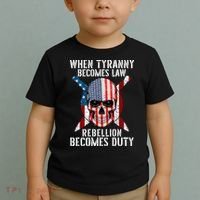When Tyranny Becomes Law Rebellion Becomes Duty Patriotic Toddler T-Shirt thumb 2