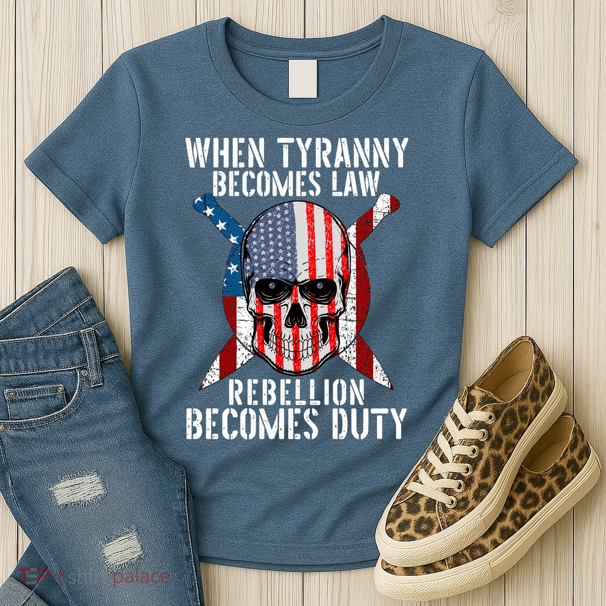 When Tyranny Becomes Law Rebellion Becomes Duty Patriotic Women's T-Shirt
