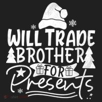 Will Trade Brother For Presents Family Matching Christmas Women's Sweatshirt thumb 2