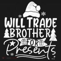 Will Trade Brother For Presents Family Matching Christmas Tote Bag thumb 4