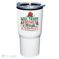 Will Trade Brother For Presents Family Matching Christmas Tumbler thumb 0