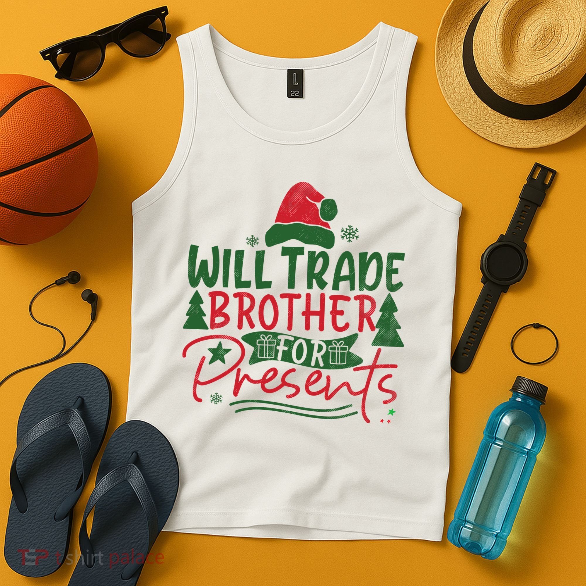 Will Trade Brother For Presents Family Matching Christmas Tank Top
