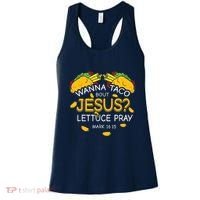 Wanna Taco Bout Jesus Lettuce Pray Cinco De Mayo Christian Women's Tank Top thumb 0