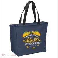 Wanna Taco Bout Jesus Lettuce Pray Cinco De Mayo Christian Tote Bag thumb 2