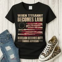 When Tyranny Becomes Law Rebellion Becomes Duty Women's T-Shirt thumb 3