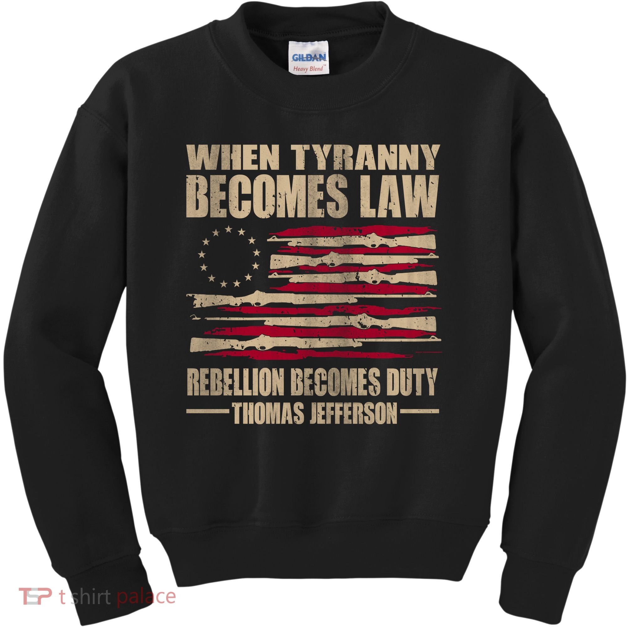 When Tyranny Becomes Law Rebellion Becomes Duty Kids Sweatshirt
