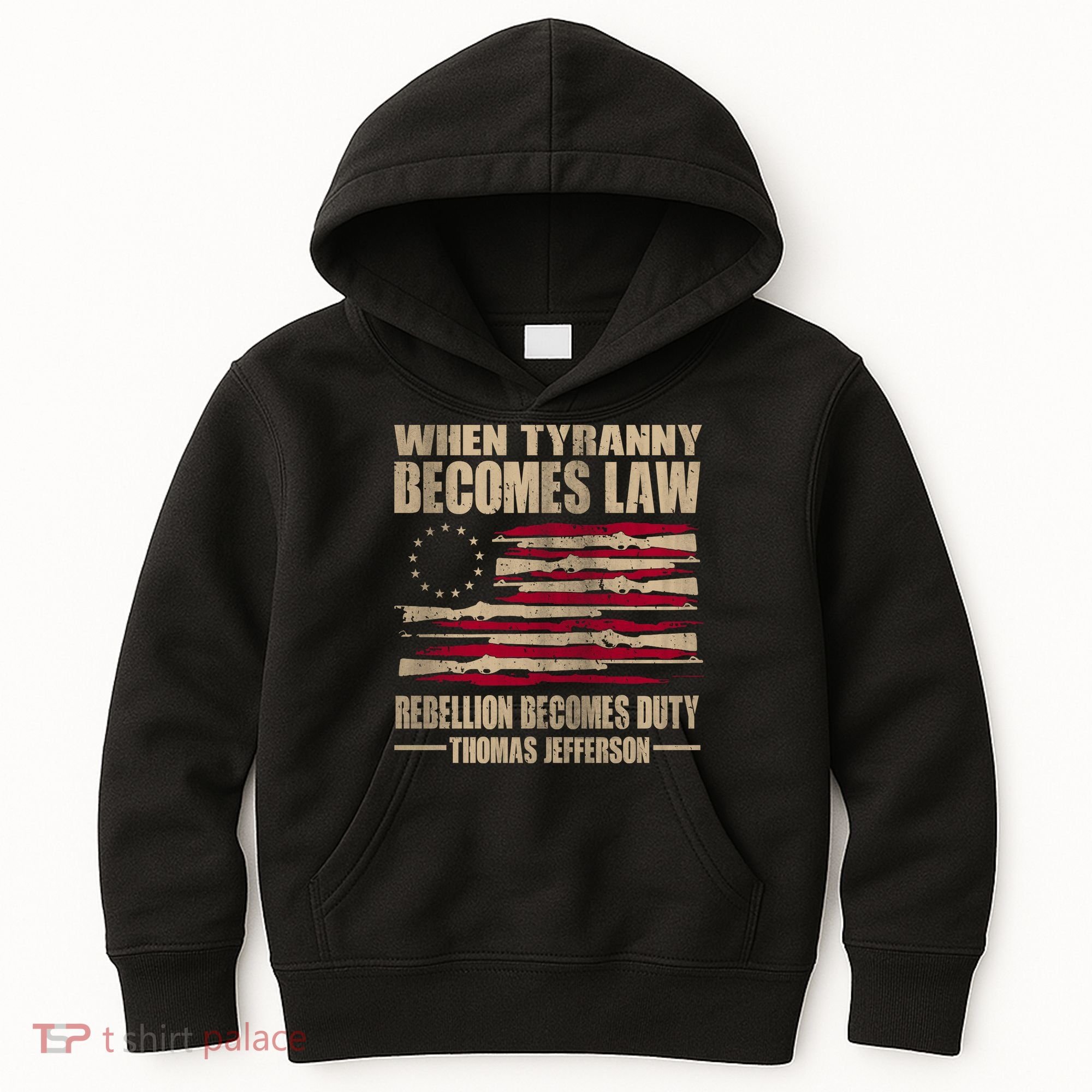 When Tyranny Becomes Law Rebellion Becomes Duty Kids Hoodie