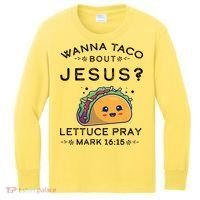 Wanna Taco Bout Jesus Cinco De Mayo Christian TShirt Kids Long Sleeve Shirt thumb 0