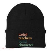 Weird Teachers Build Character Appreciation Gift Beanie thumb 0