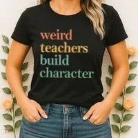Weird Teachers Build Character Appreciation Gift Women's T-Shirt thumb 2