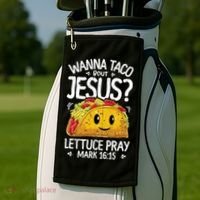Wanna Taco Bout Jesus Cinco De Mayo Women Men Christian Golf Towel thumb 2
