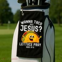 Wanna Taco Bout Jesus Golf Towel thumb 2