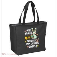 Will Trade Brother For Easter Candy Funny Tote Bag thumb 2
