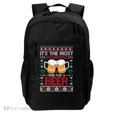 Wonderful Time Beer Ugly Christmas Sweaters Gift Backpack