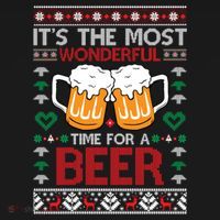 Wonderful Time Beer Ugly Christmas Sweaters Gift Bucket Hat thumb 4