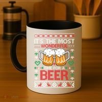 Wonderful Time Beer Ugly Christmas Sweaters Gift Coffee Mug thumb 4