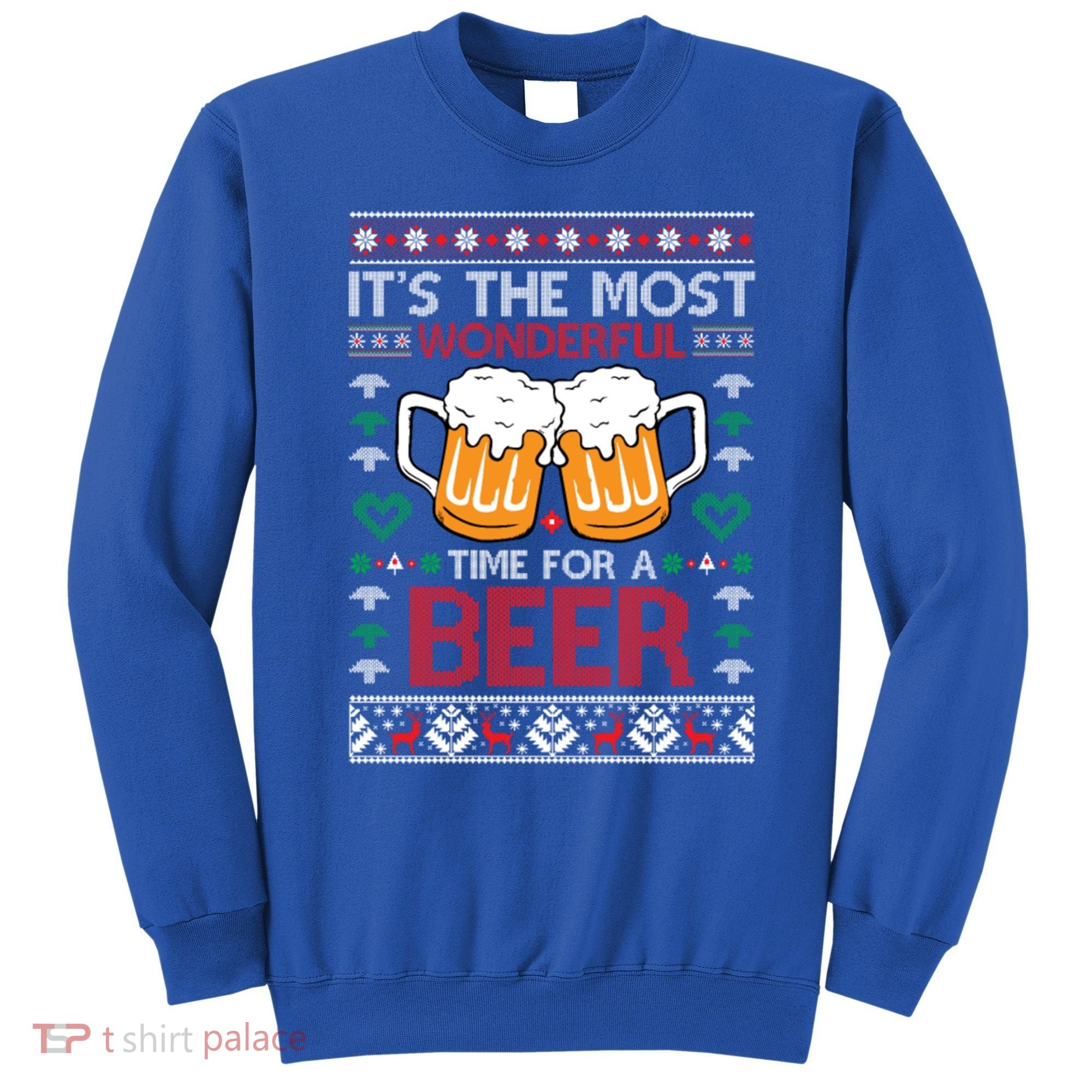 Wonderful Time Beer Ugly Christmas Sweaters Gift Sweatshirt