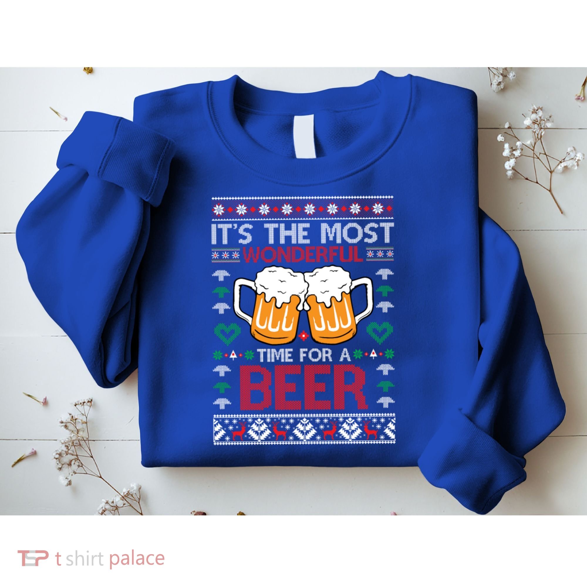 Wonderful Time Beer Ugly Christmas Sweaters Gift Sweatshirt