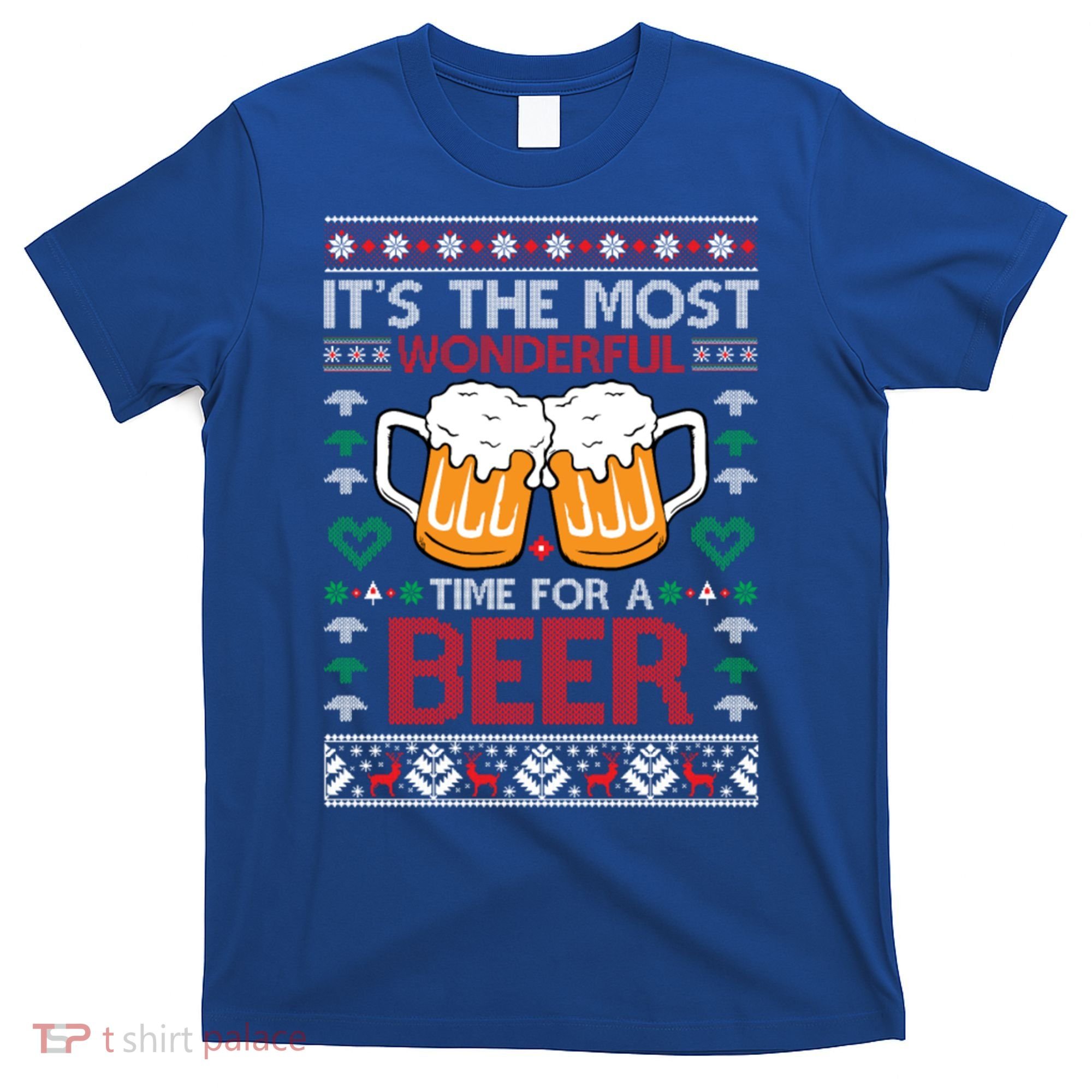 Wonderful Time Beer Ugly Christmas Sweaters Gift T-Shirt