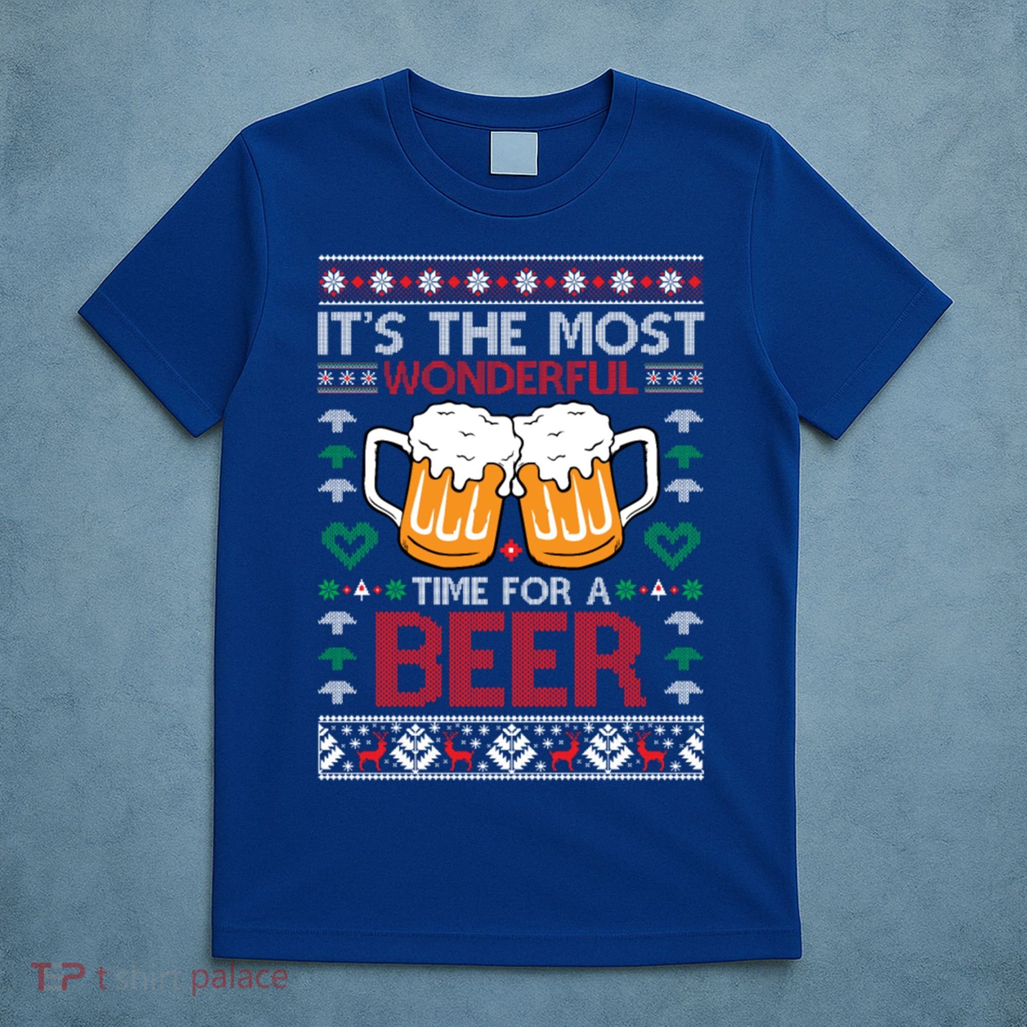 Wonderful Time Beer Ugly Christmas Sweaters Gift T-Shirt