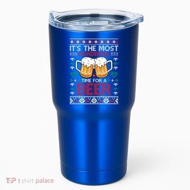 Wonderful Time Beer Ugly Christmas Sweaters Gift Tumbler