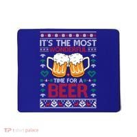 Wonderful Time Beer Ugly Christmas Sweaters Gift Mousepad thumb 0