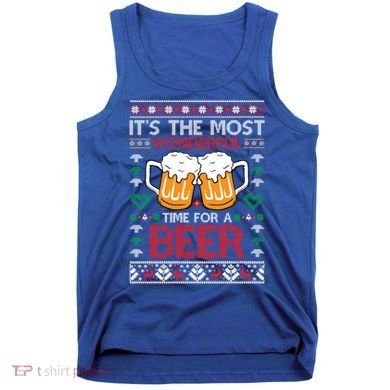 Wonderful Time Beer Ugly Christmas Sweaters Gift Tank Top