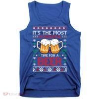 Wonderful Time Beer Ugly Christmas Sweaters Gift Tank Top thumb 0