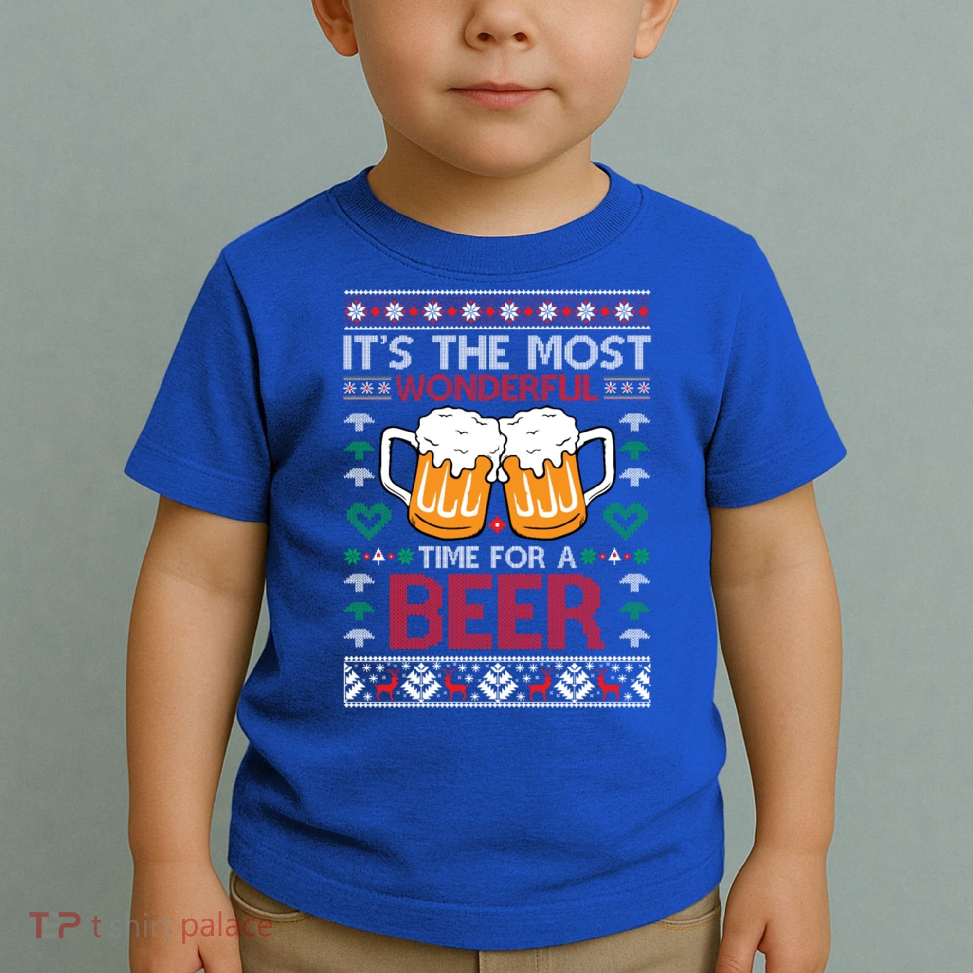 Wonderful Time Beer Ugly Christmas Sweaters Gift Toddler T-Shirt
