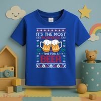 Wonderful Time Beer Ugly Christmas Sweaters Gift Toddler T-Shirt thumb 3