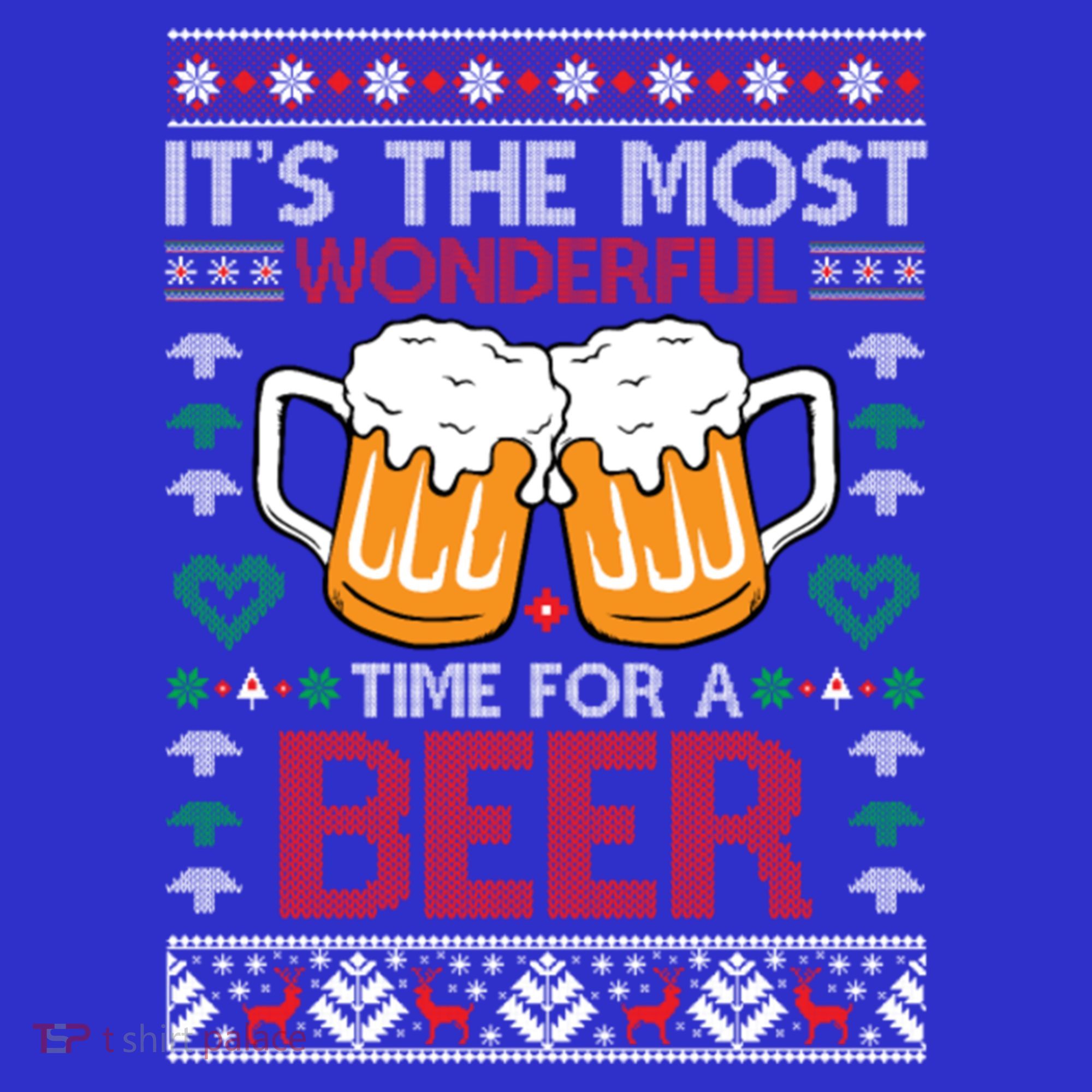 Wonderful Time Beer Ugly Christmas Sweaters Gift Toddler T-Shirt