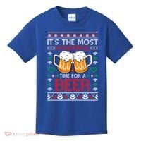 Wonderful Time Beer Ugly Christmas Sweaters Gift Kids T-Shirt thumb 0