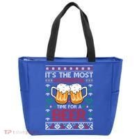Wonderful Time Beer Ugly Christmas Sweaters Gift Tote Bag thumb 0
