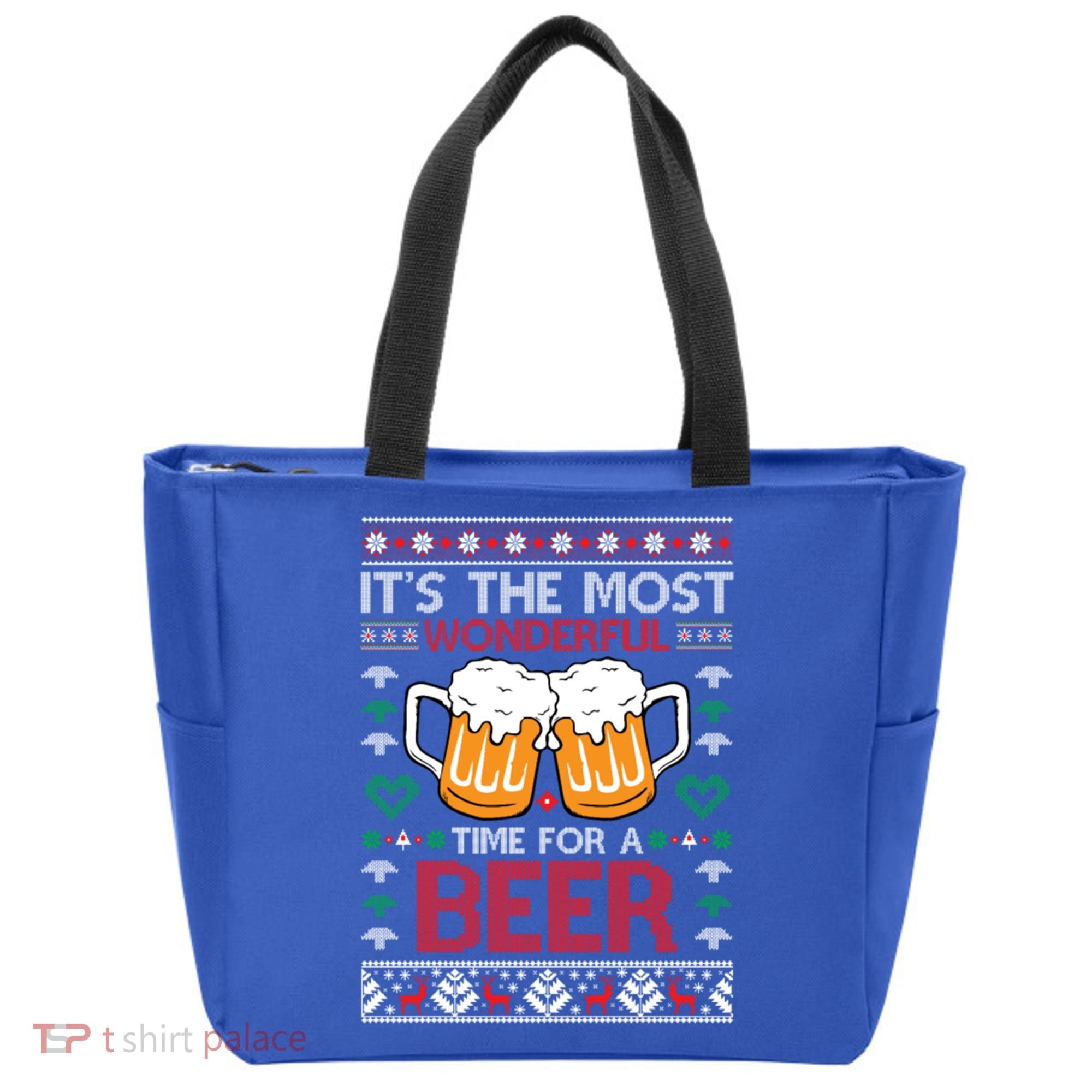 Wonderful Time Beer Ugly Christmas Sweaters Gift Tote Bag