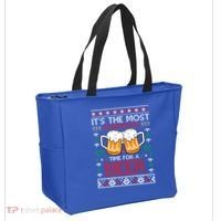 Wonderful Time Beer Ugly Christmas Sweaters Gift Tote Bag thumb 2