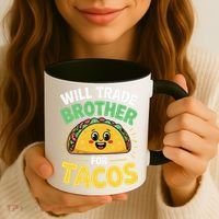 Will Trade Brother For Tacos Coffee Mug thumb 3