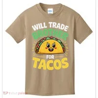 Will Trade Brother For Tacos Kids T-Shirt thumb 0