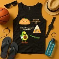 Wanna Taco Bout It Nacho Problem Avocado Lover & GuacamoleCap Tank Top thumb 4