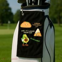 Wanna Taco Bout It Nacho Problem Avocado Lover & GuacamoleCap Golf Towel thumb 2